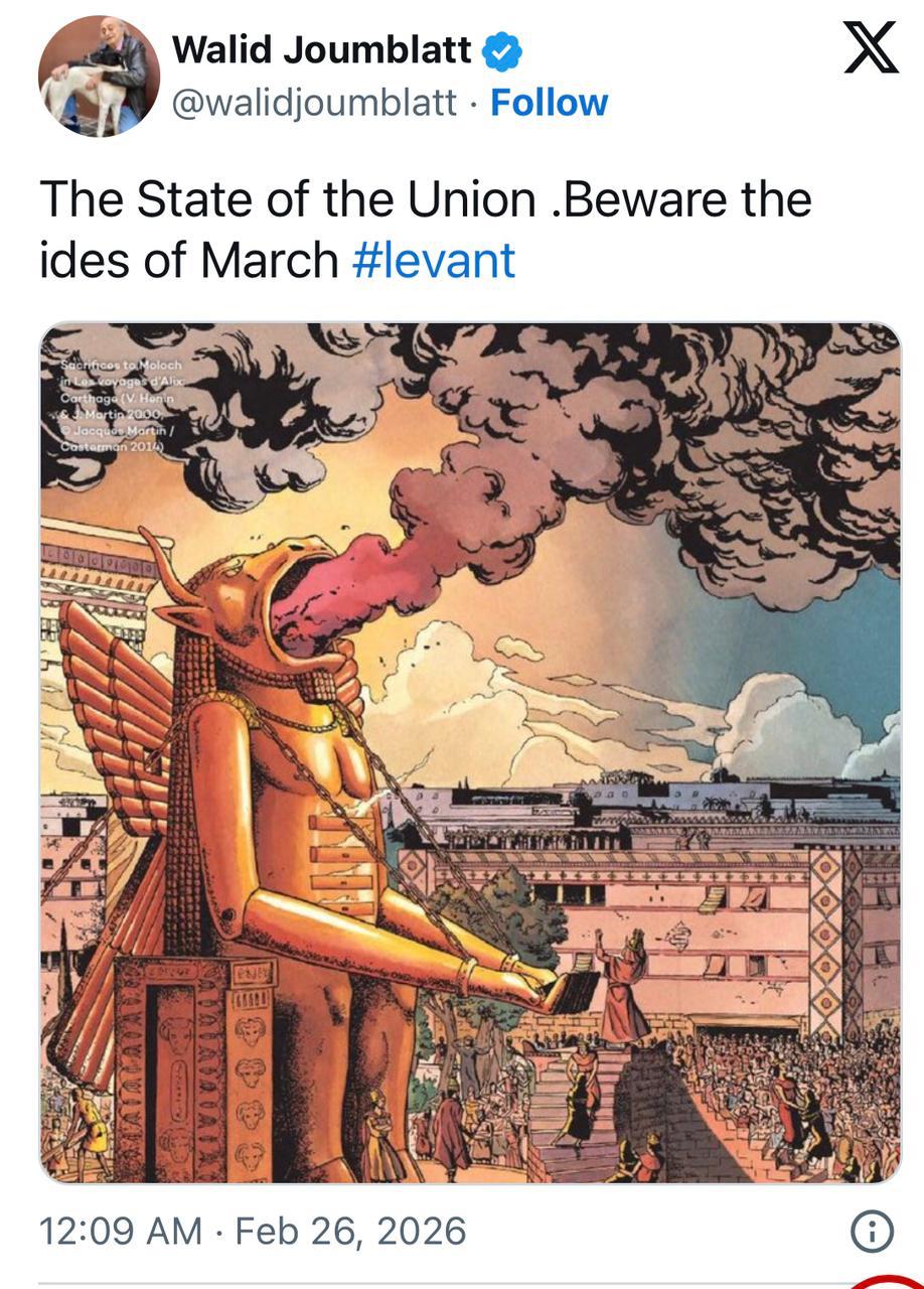 تغريدة جنبلاط (إكس)