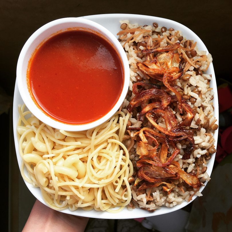 طبق الكشري. (وكالات)