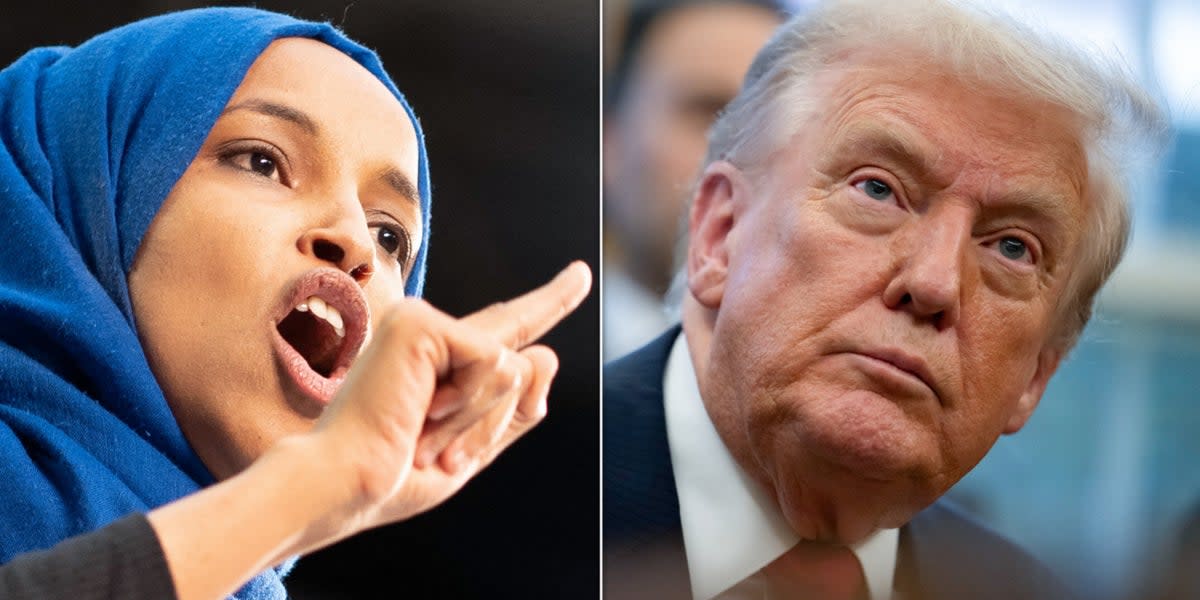 ترامب وإلهان عمر. (أرشيف)