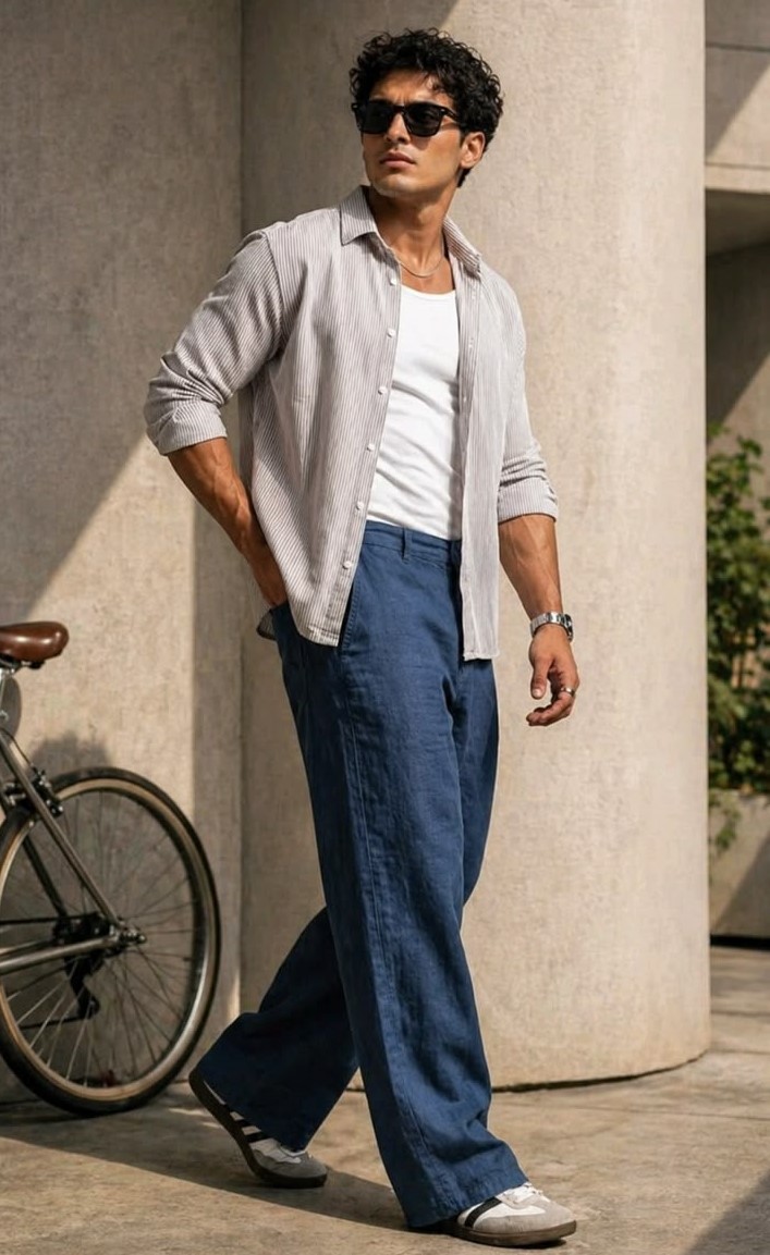 من أبرز مفاتيح موضة Dad Style أو Dadcore لصيف 2026 (Pinterest)
