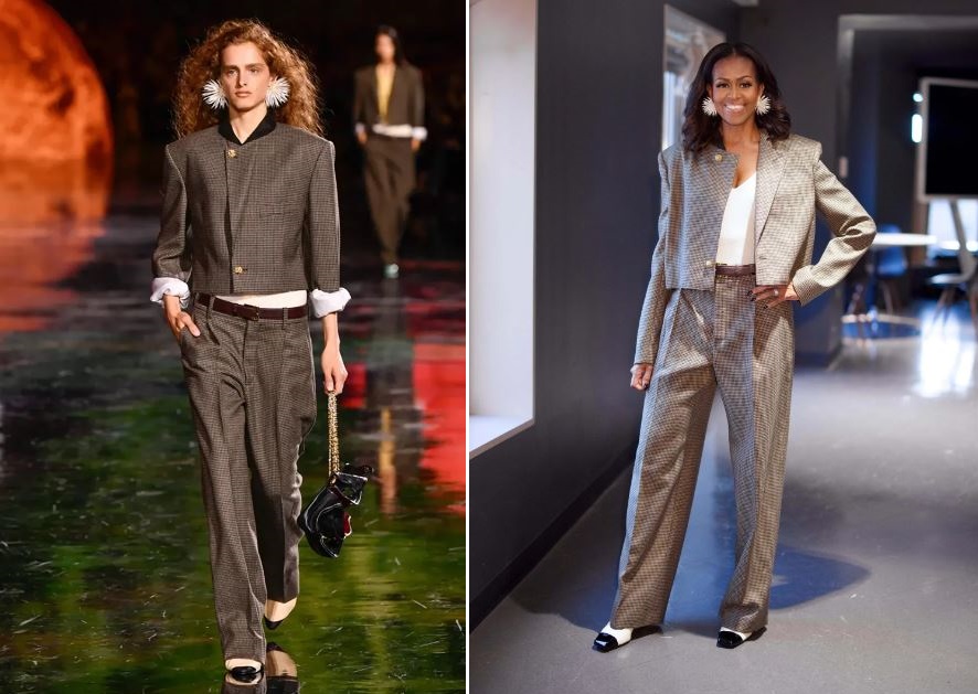 ميشيل اوباما تتألق ببدلة صوفية من تصاميم شانيل لموسم ربيع وصيف 2026 (انترنت)