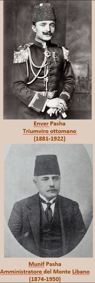 أَنْوَر باشا ومُنيف باشا: من جلَّادي السُلْطة العثمانية.