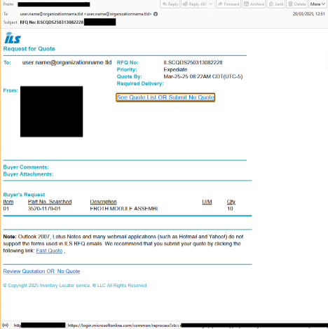 مثال لمحاولات خرق الكترونية (بروفبوينت)