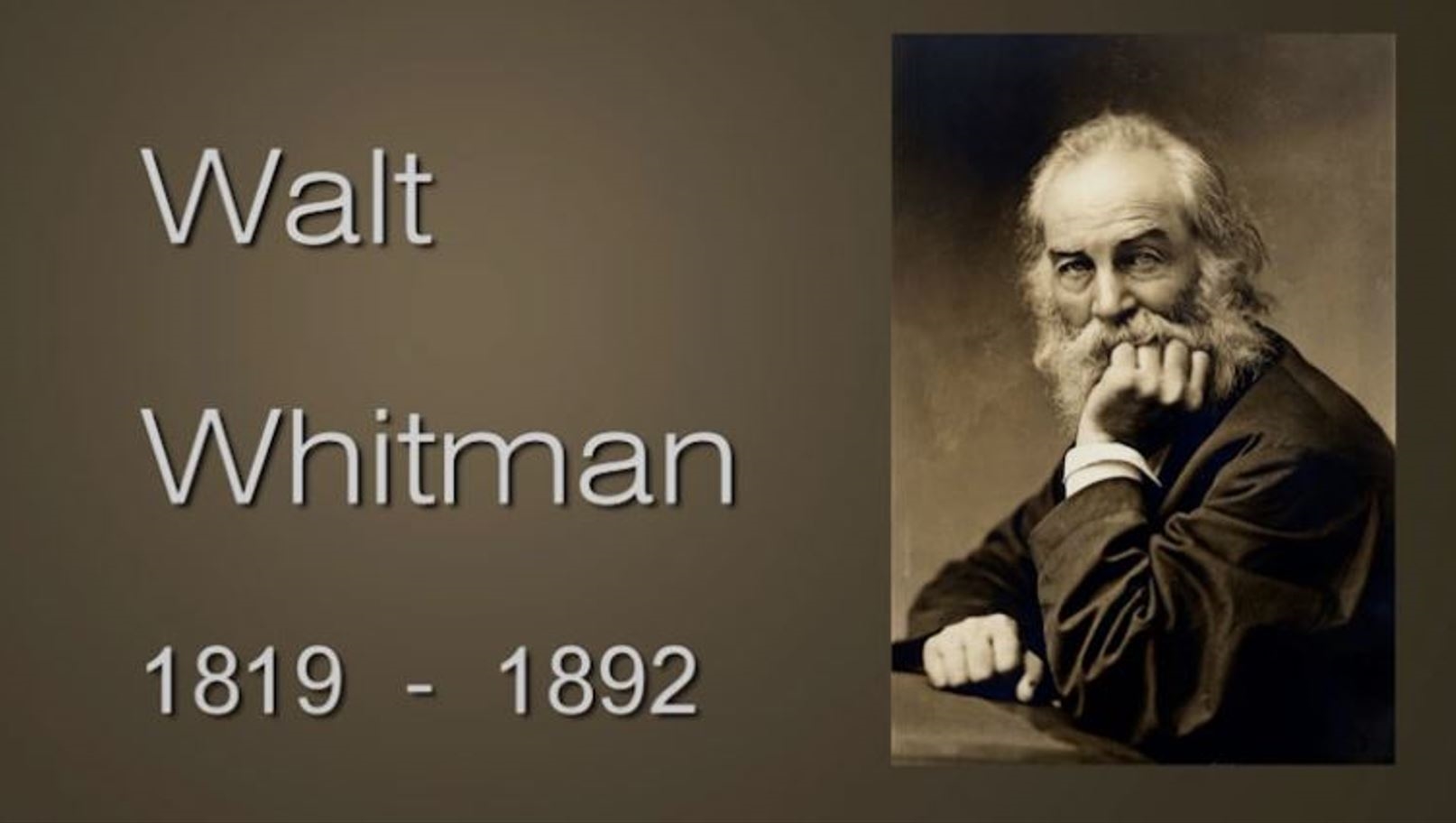 وُولْتْ ويتْمان: سيّد “الشعر الحر“.