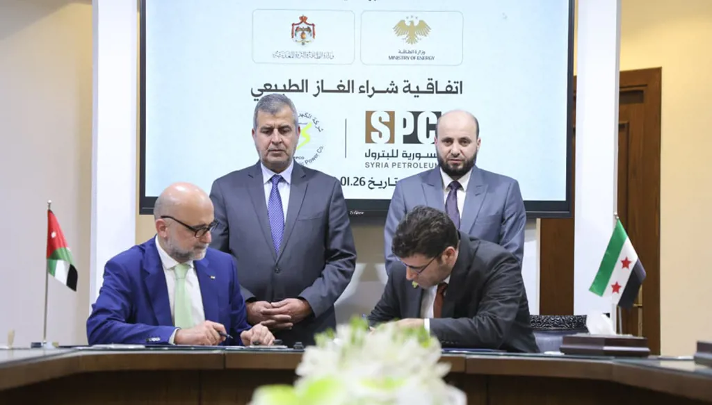 اتفاقية لتزويد سوريا بـ 140 مليون قدم مكعب من الغاز الأردني