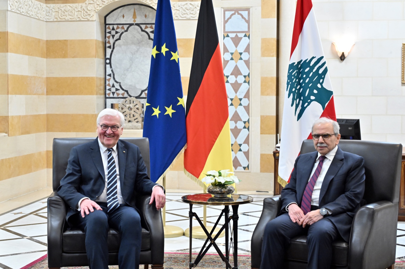 الرئيس الألماني يلتقي سلام (حسام شبارو).