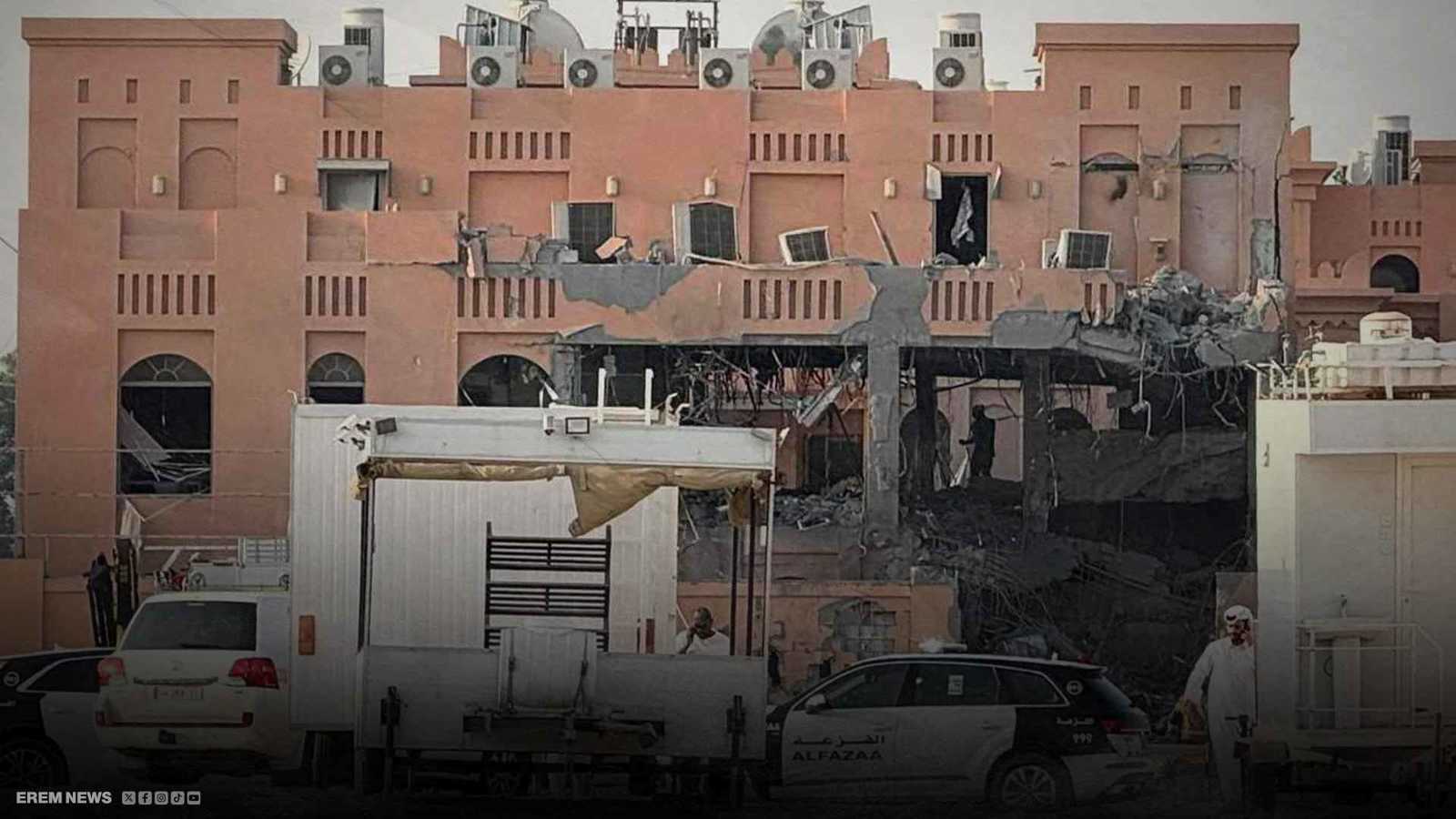 مشهد من آثار القصف الإسرائيلي على الدوحة (أرشيفية)