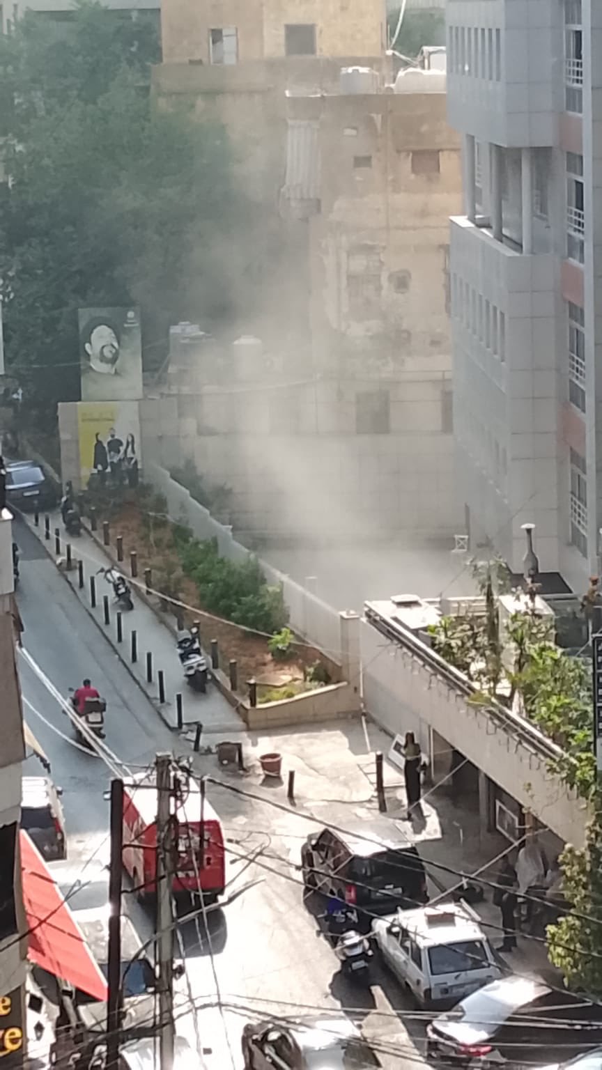 حريق في جامعة LIU (صورة متداولة).
