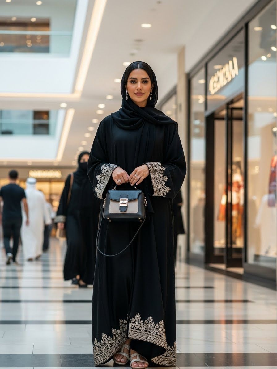 العباية الإماراتية بين الموضة والهوية (Pinterest)