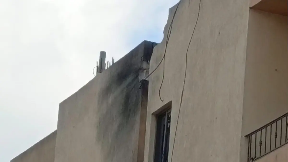 المبنى المستهدف في النبطية (الوكالة الوطنية).