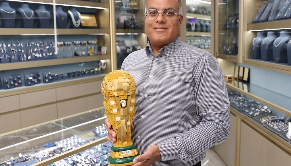 من "ليغو" إلى ذهب وألماس.. الكشف عن أثمن مجسم لكأس العالم في دبي
