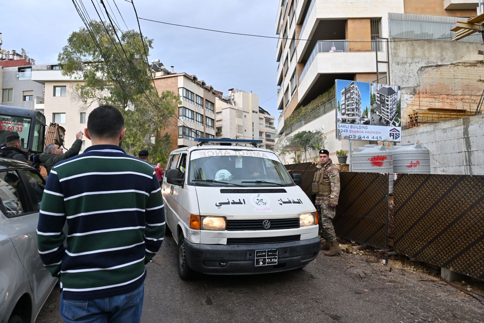 موقع الاستهداف في الحازمية (حسام شبارو)