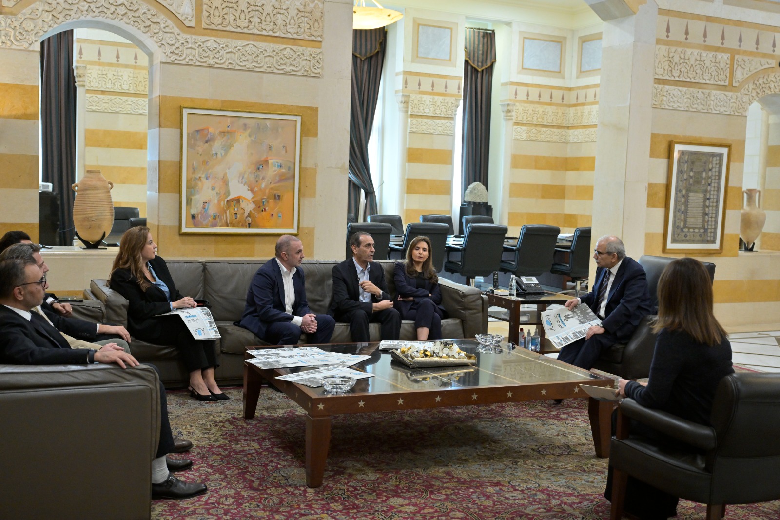 من زيارة وفد النهار إلى سلام (نبيل اسماعيل).