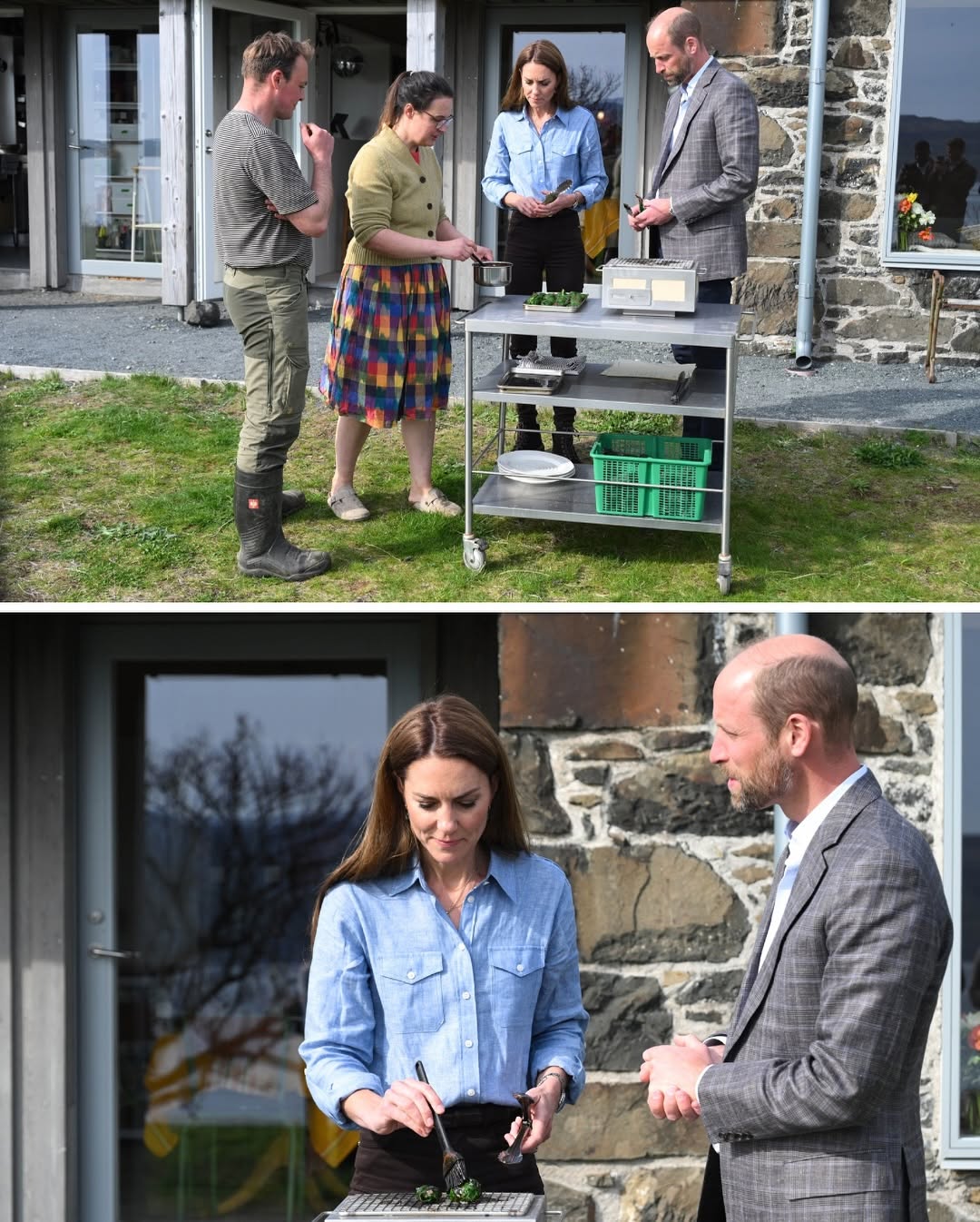 كيت ميدلتون والامير ويليام خلال لقائهما الشعب الاسكتلندي (إنستغرام)