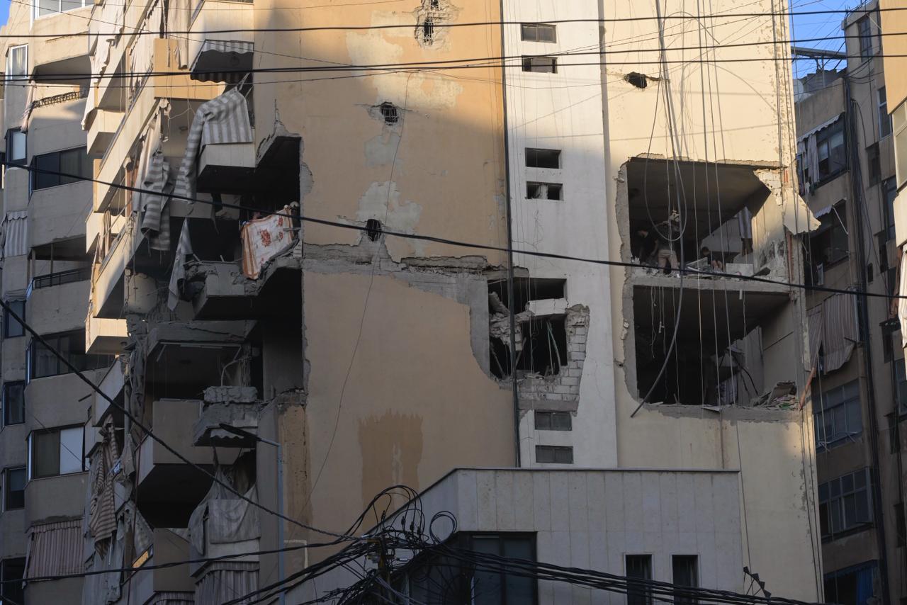 الشقة المستهدفة في الضاحية الجنوبية لبيروت (نبيل اسماعيل).