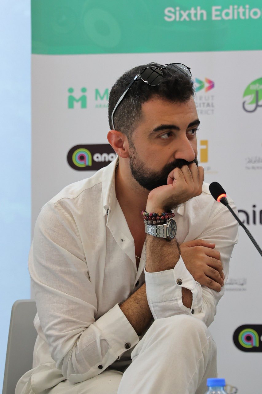 الكاتب رامي كوسا على هامش مشاركته في ندوة مينتور العربية (الصورة من حسابه في فايسبوك)