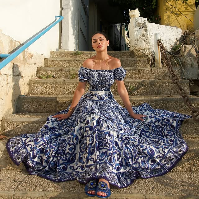 شوق الهادي بتصميم Dolce & Gabbana (إنستغرام)