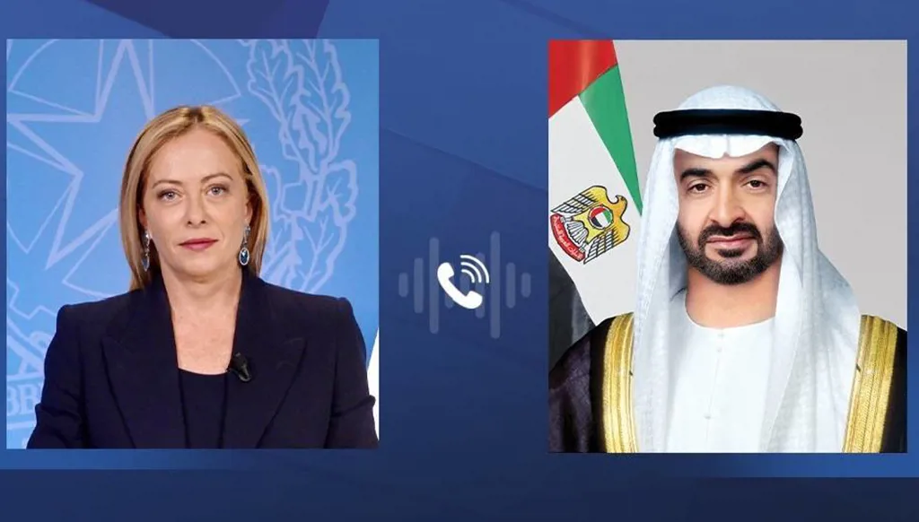 محمد بن زايد وجورجيا ميلوني يبحثان مستجدات المنطقة خلال اتصال هاتفي