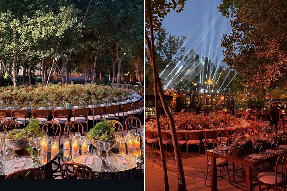 ديكور نادي فقرا لسهرة ما بعد زفاف سيليو وزين قطامي (إنستغرام)