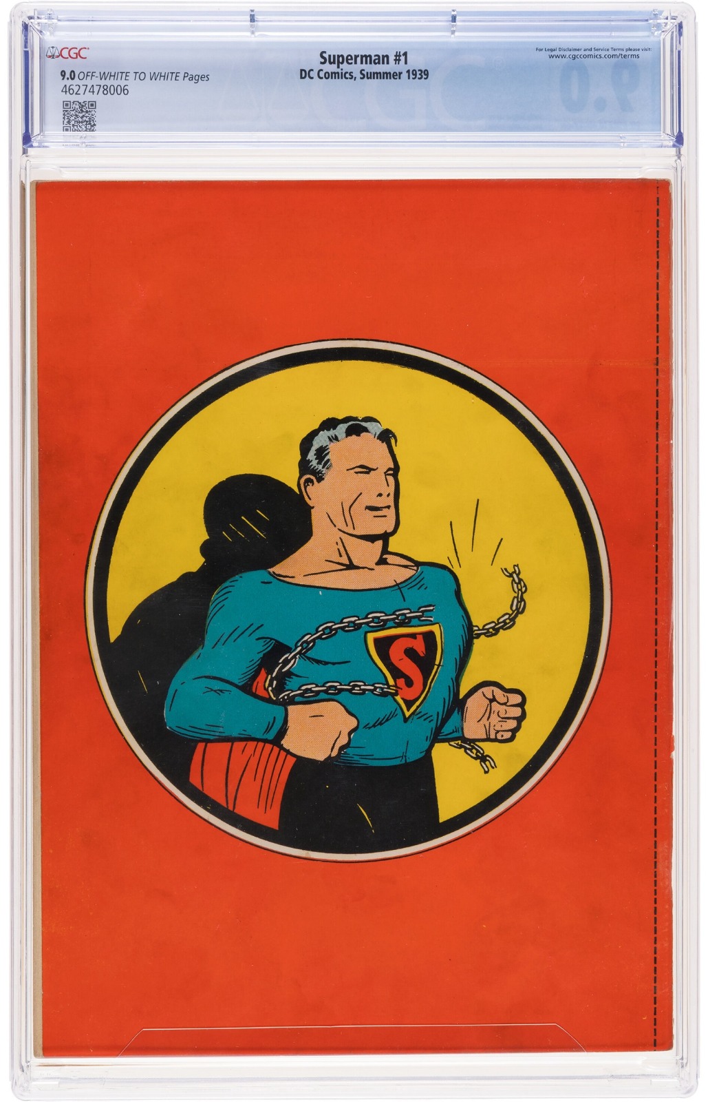 الغلاف الخلفي لـ“سوبرمان رقم 1“. (هيريتدج أوكشنز)