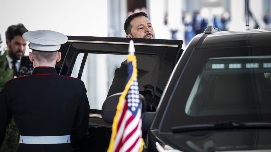 خلال زيارة زيلينسكي الى الولايات المتحدة (غيتي)