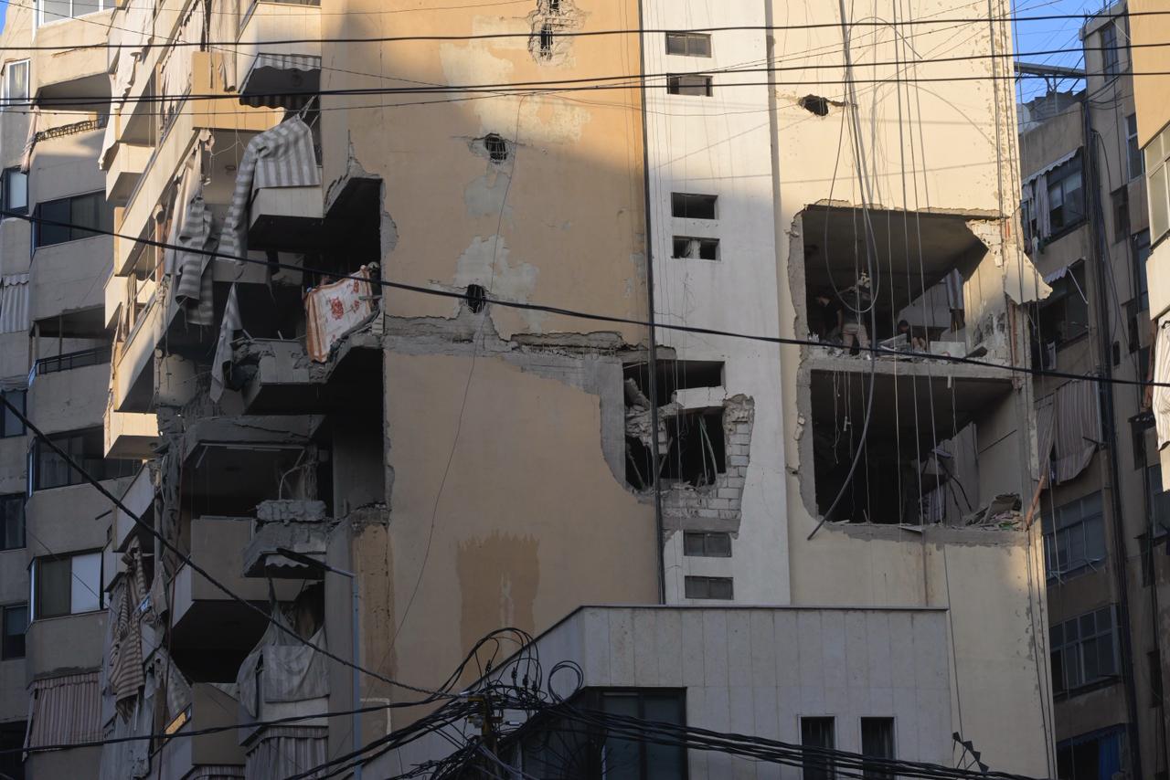 الشقة المستهدفة في الضاحية الجنوبية لبيروت (نبيل اسماعيل).