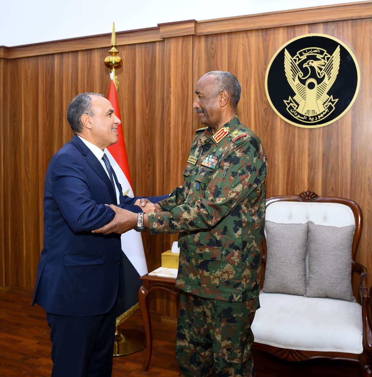 بدر عبد العاطي وعبد الفتاح البرهان (خارجية مصر).