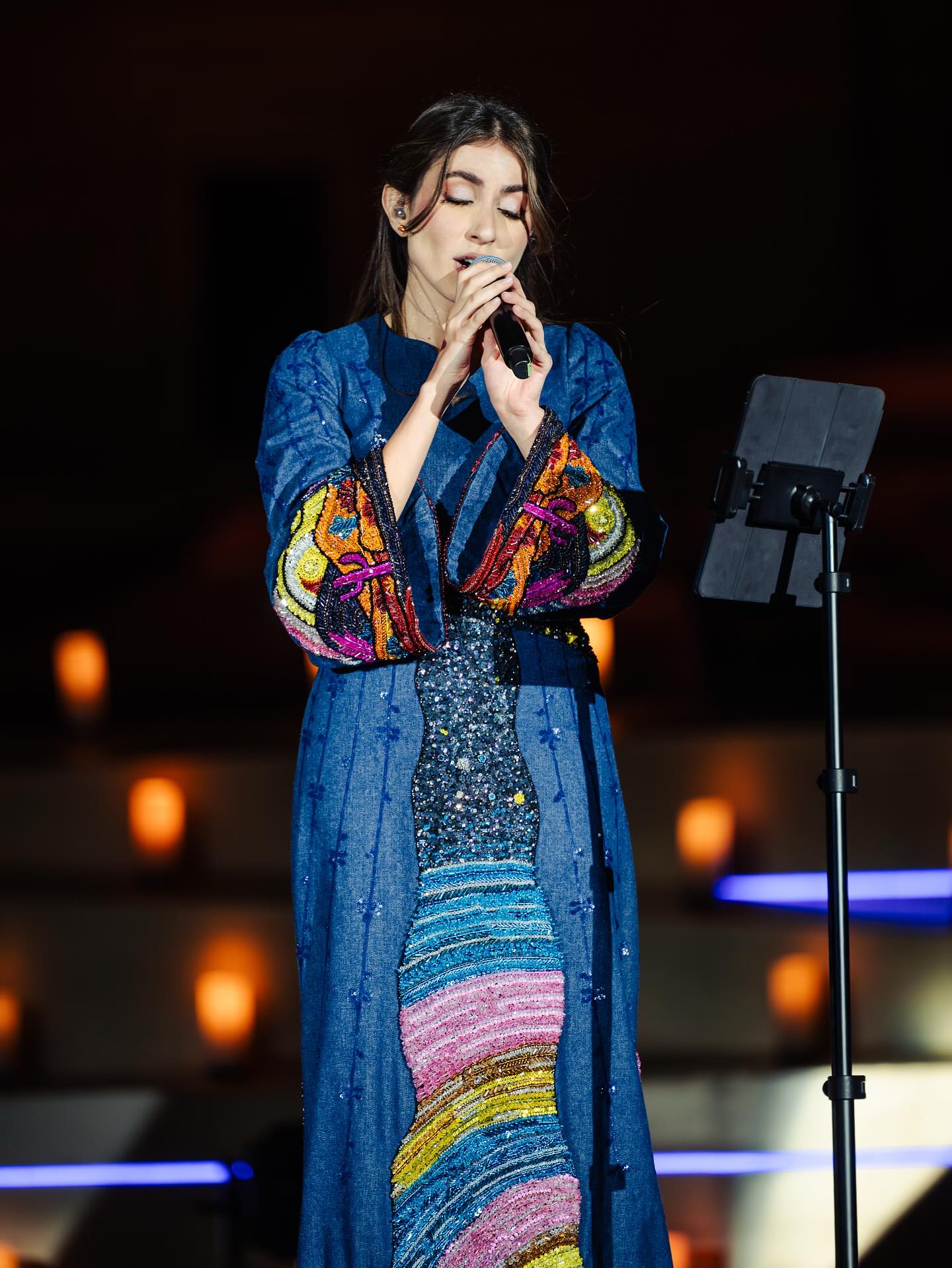 ماريلين نعمان في العلا بتصميم رامي قاضي  (إنستغرام)