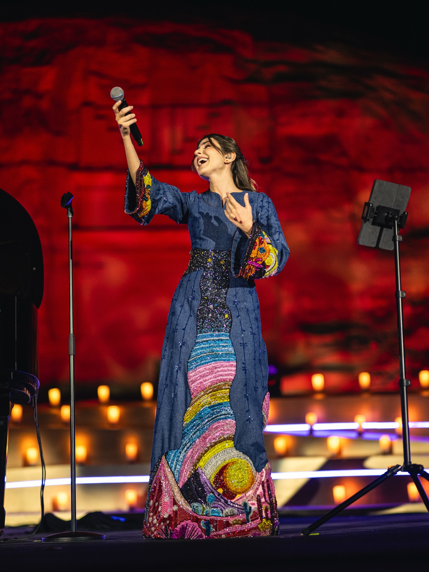 ماريلين نعمان في العلا بتصميم رامي قاضي  (إنستغرام)