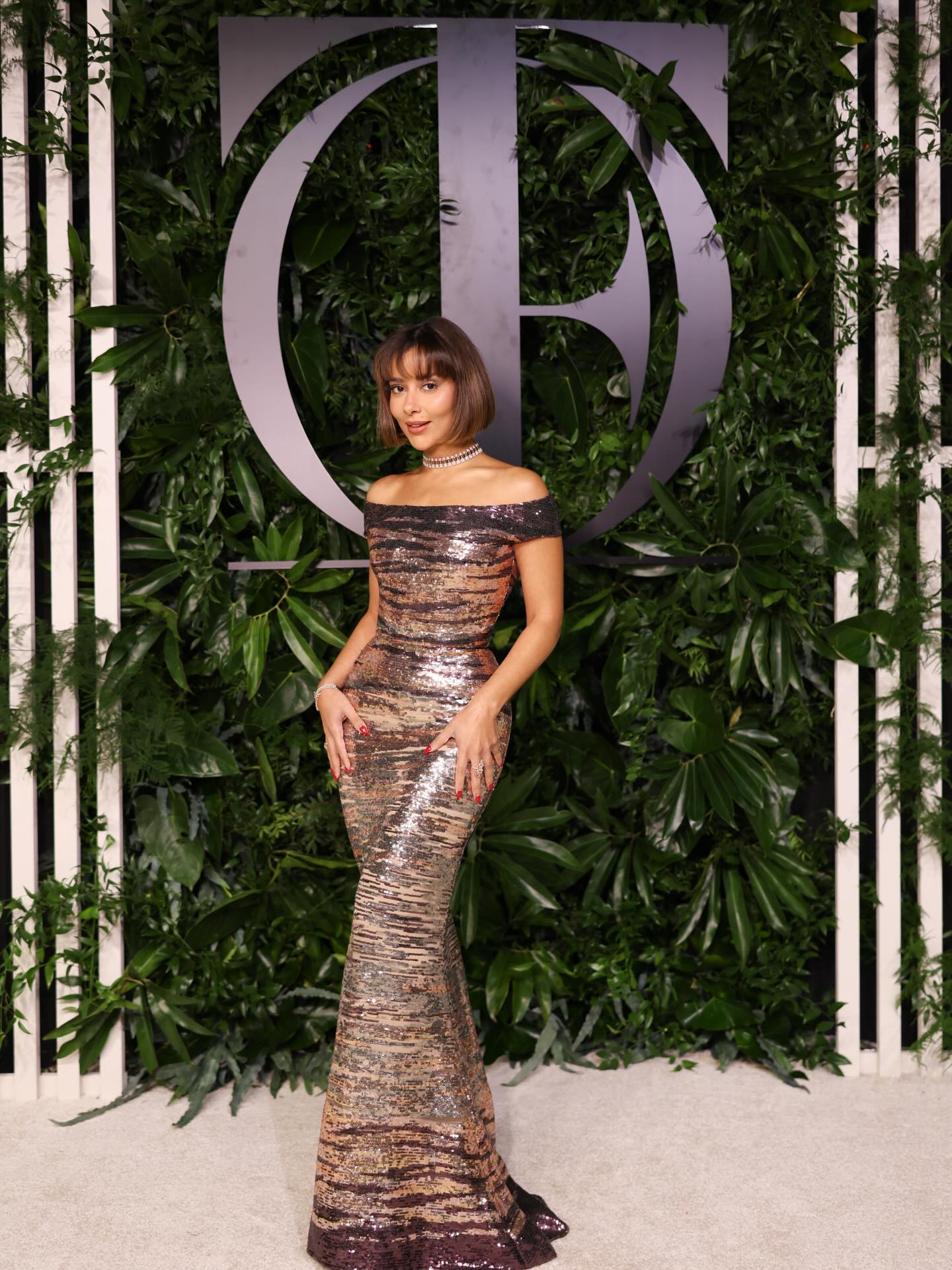 بلقيس فتحي بتصميم إيلي صعب ومجوهرات ميسيكا (إنستغرام)