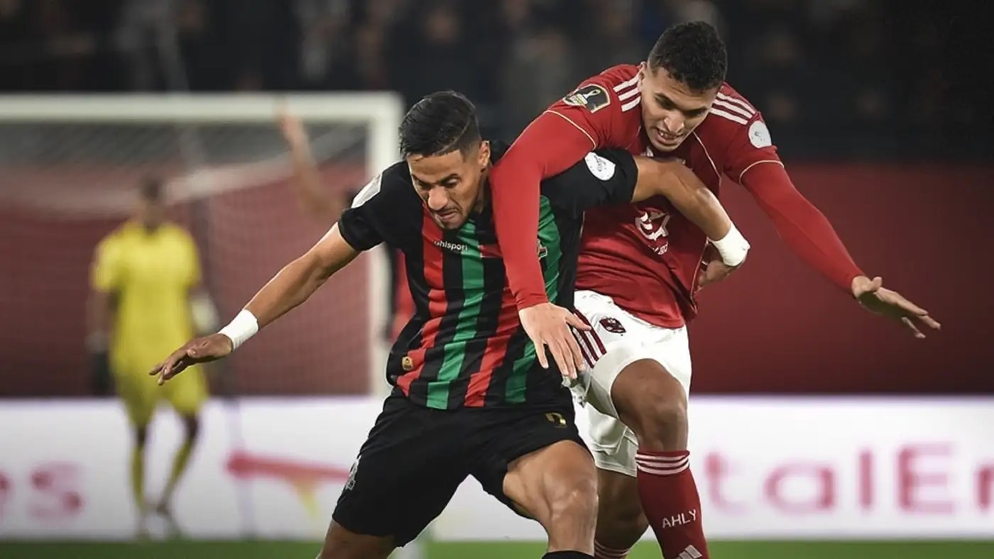 من مباراة الأهلي والجيش الملكي. (إكس)