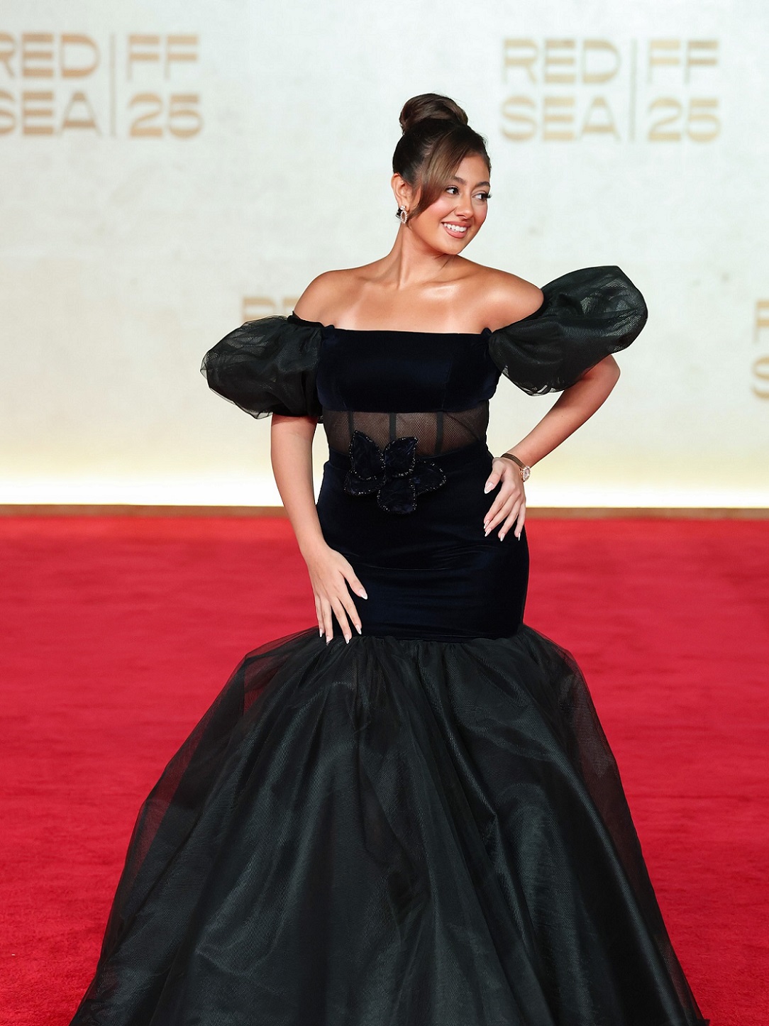 ماريا بحراوي بتصميم تيما عابد (إنستغرام)