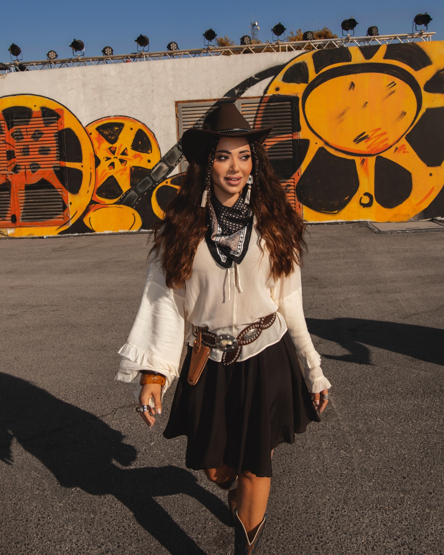 رحمة رياض بنمط الغرب الأميركي (إنستغرام)