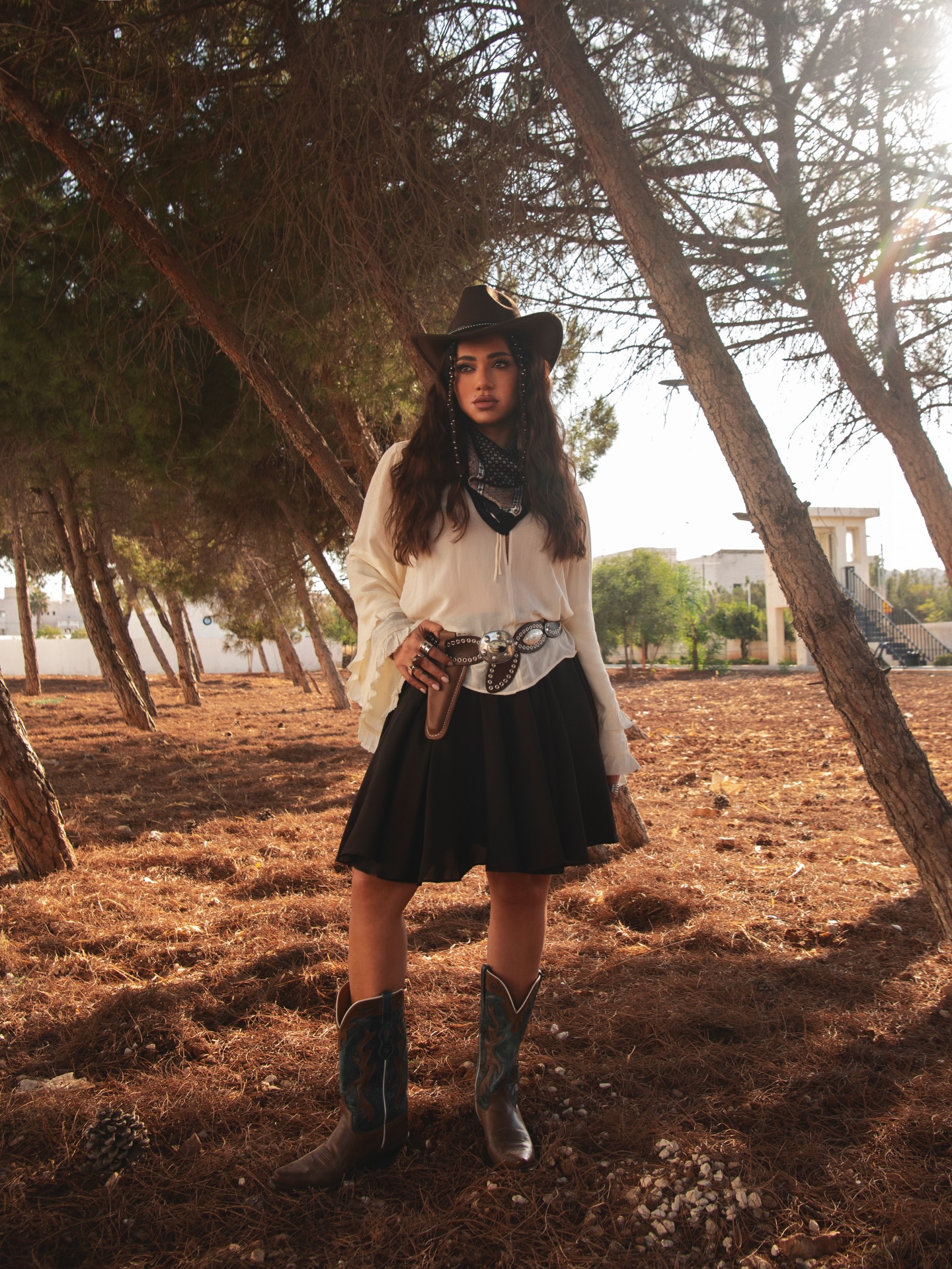 رحمة رياض بنمط الغرب الأميركي (إنستغرام)