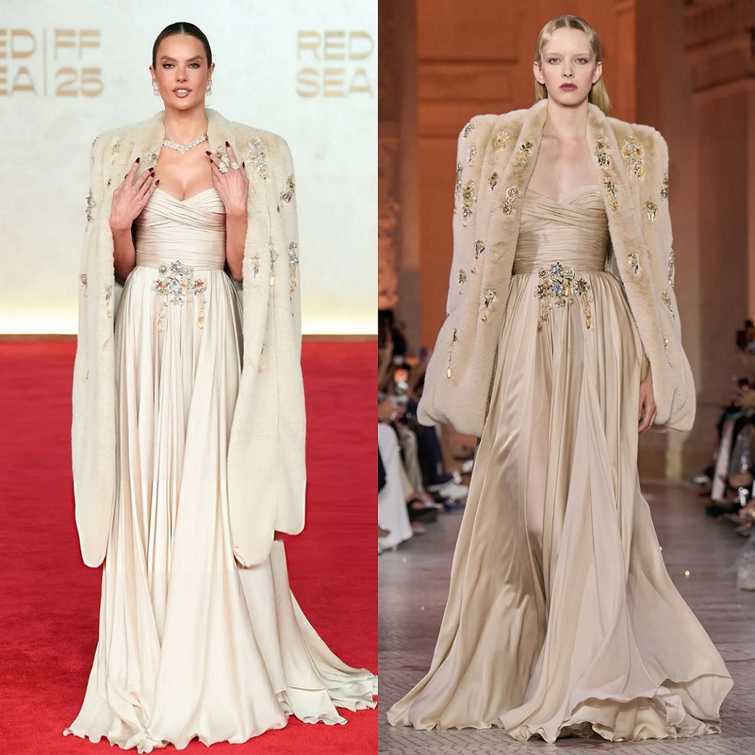 أليساندرا أمبروسيو بتصميم زهير مراد (إنستغرام)