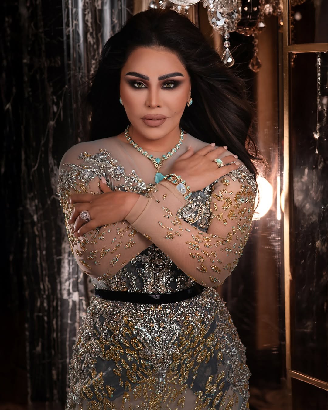 احلام الشامسي بفستان كوتور فخم (انستغرام)