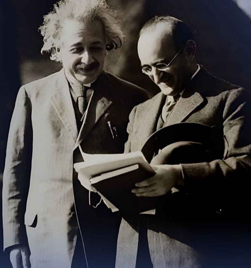 مع معاونه البروفسور والتر ماير (جامعة پرنستون)