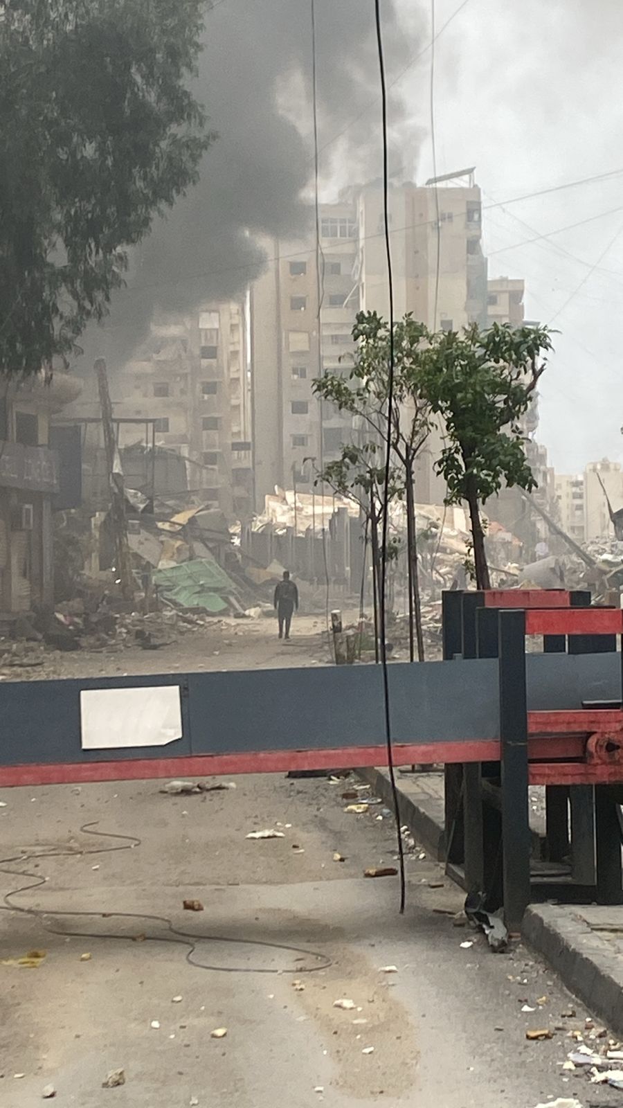 إسرائيل تستهدف مجمع سيد الشهداء في الضاحية الجنوبية (صورة متداولة).