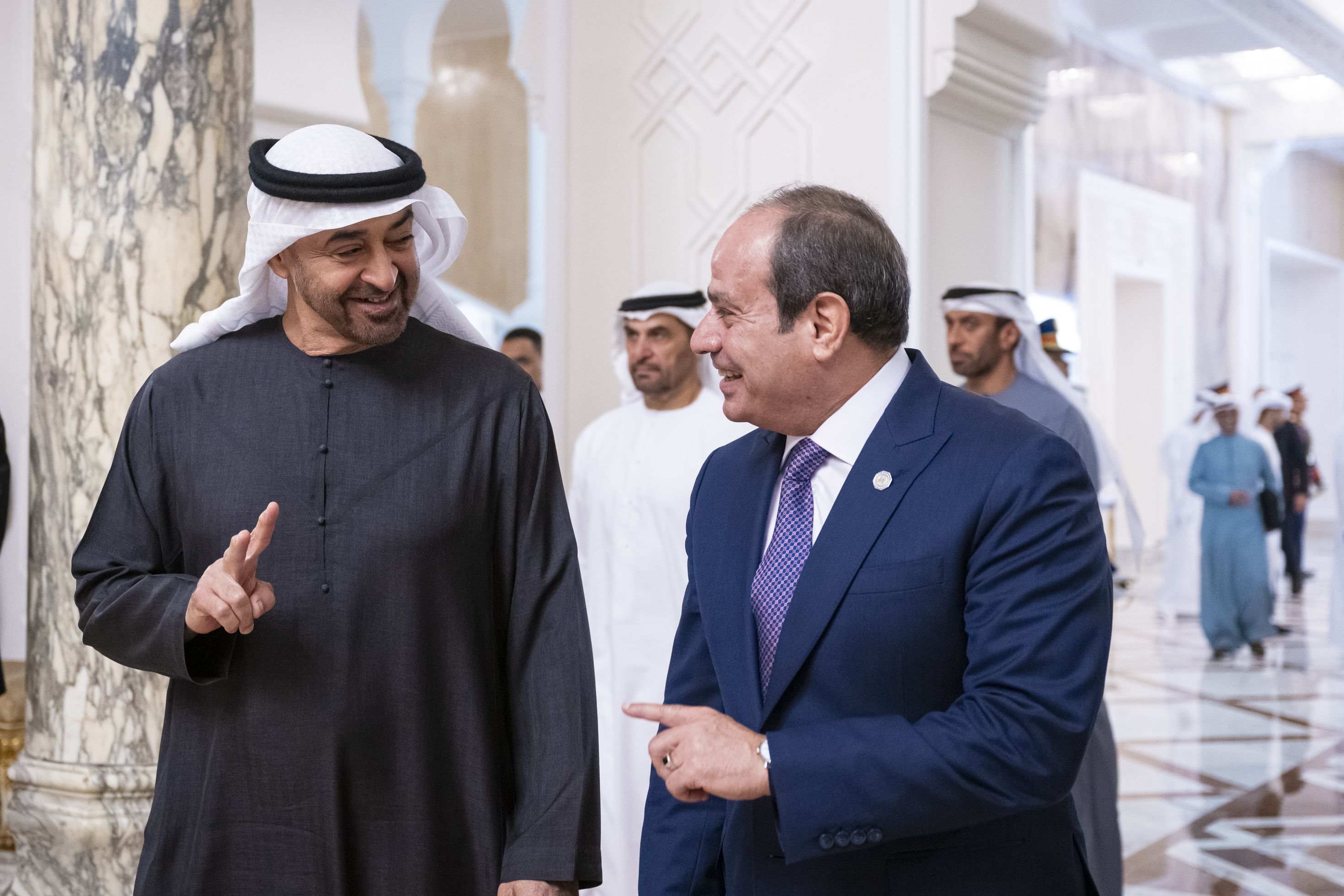 عبد الفتاح السيسي ومحمد بن زايد (وام).