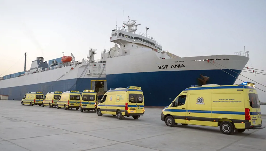 UAE Floating Hospital receives 6 new cases from Gaza in 24 hours, total reaches 22 in less than week