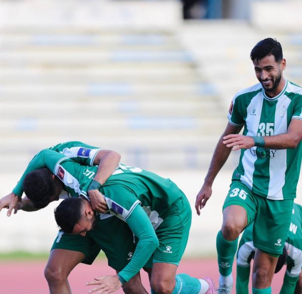 فرحة الأنصار. (صفحة الاتحاد اللبناني لكرة القدم على فايسبوك)