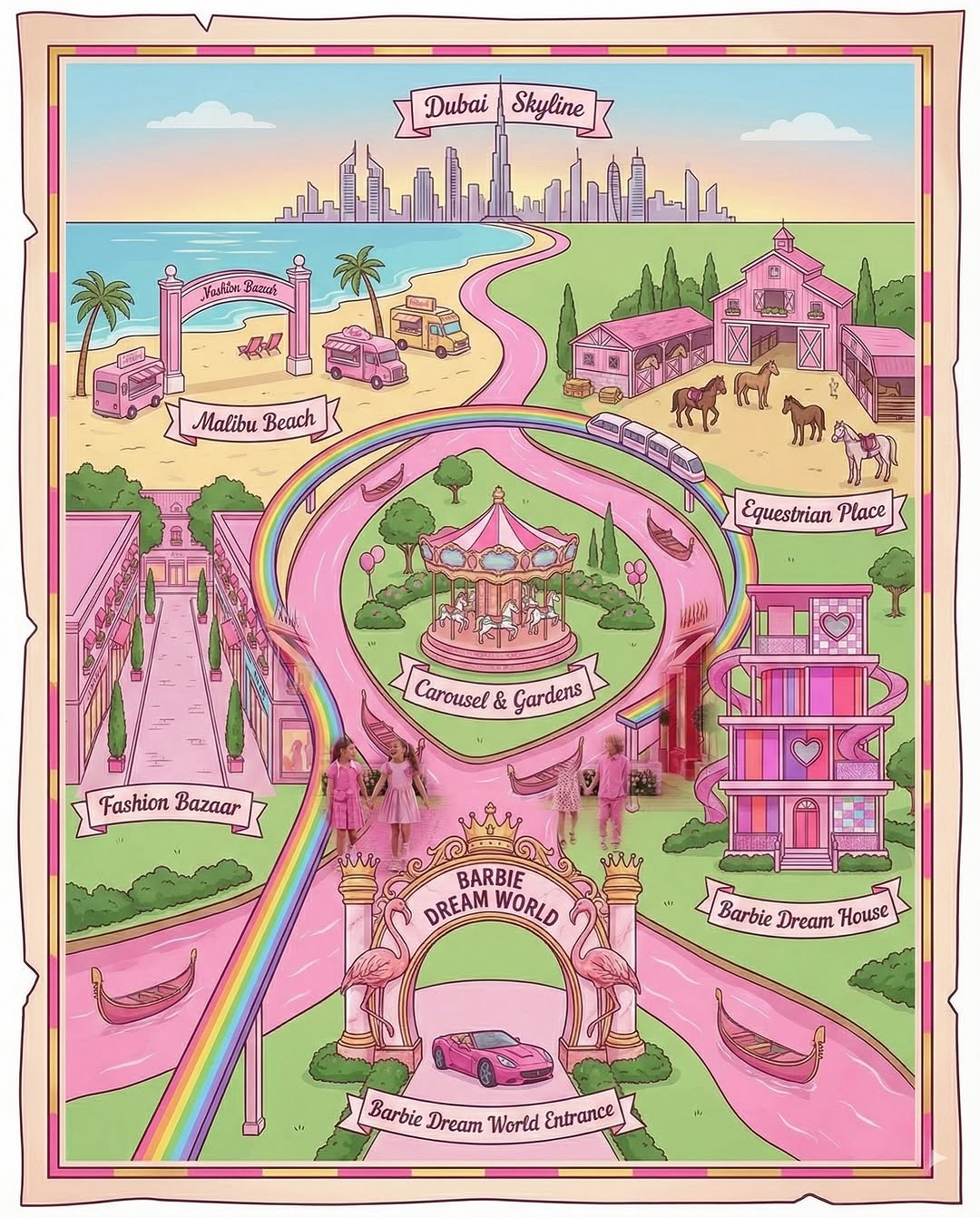 تصوّر لعالم باربي في دبي بالصور (انستغرام)