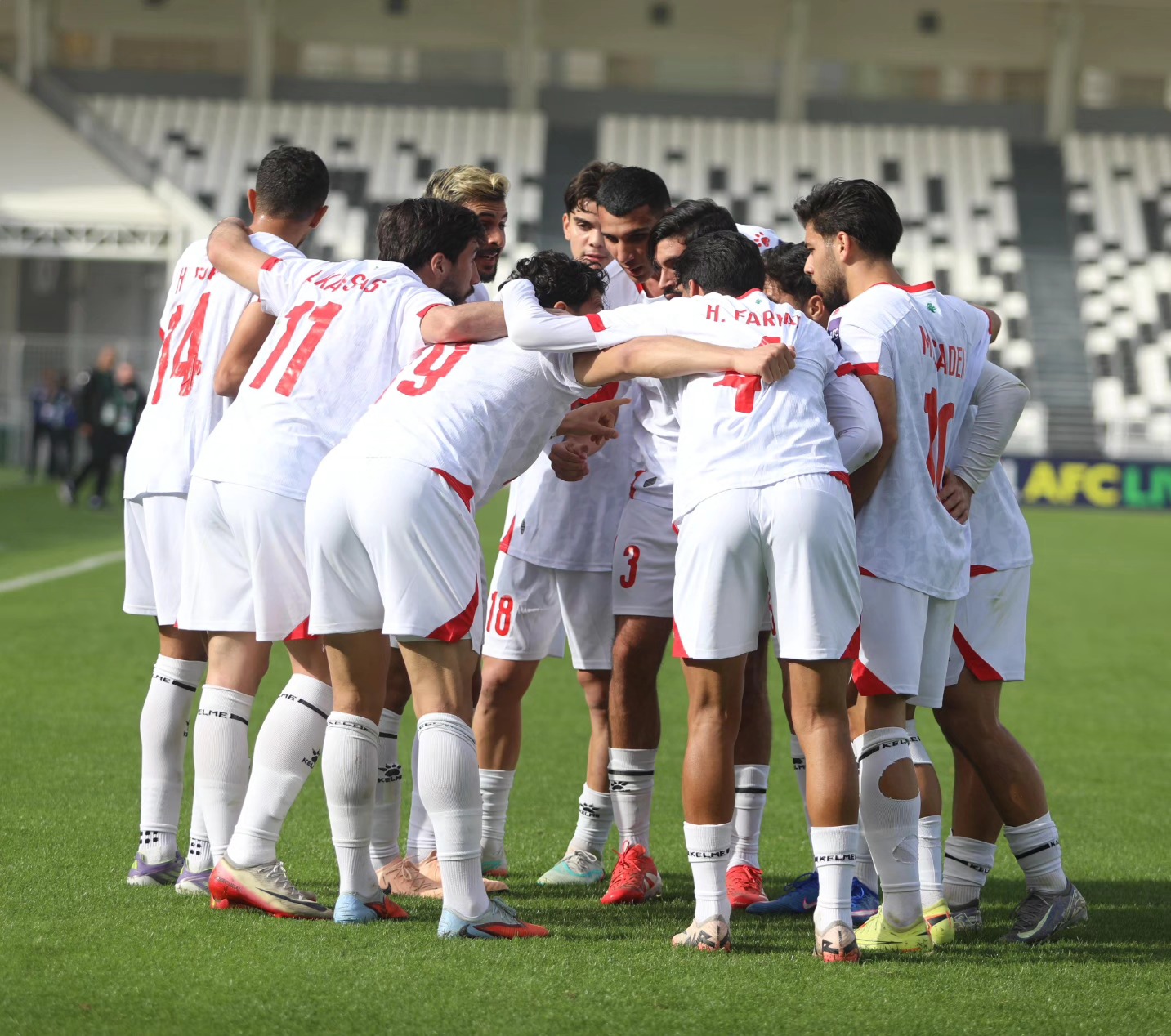 منتخب لبنان الأولمبي. (صفحة الاتحاد اللبناني لكرة القدم على فايسبوك)