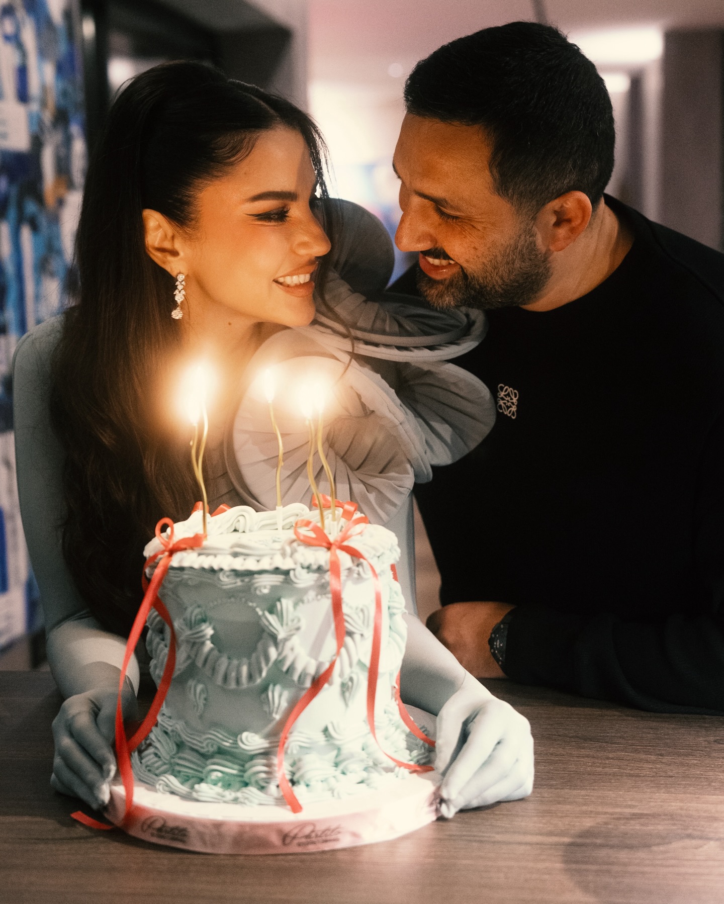 درّة في لقطة رومانسيّة مع زوجها هاني سعد (إنستغرام)