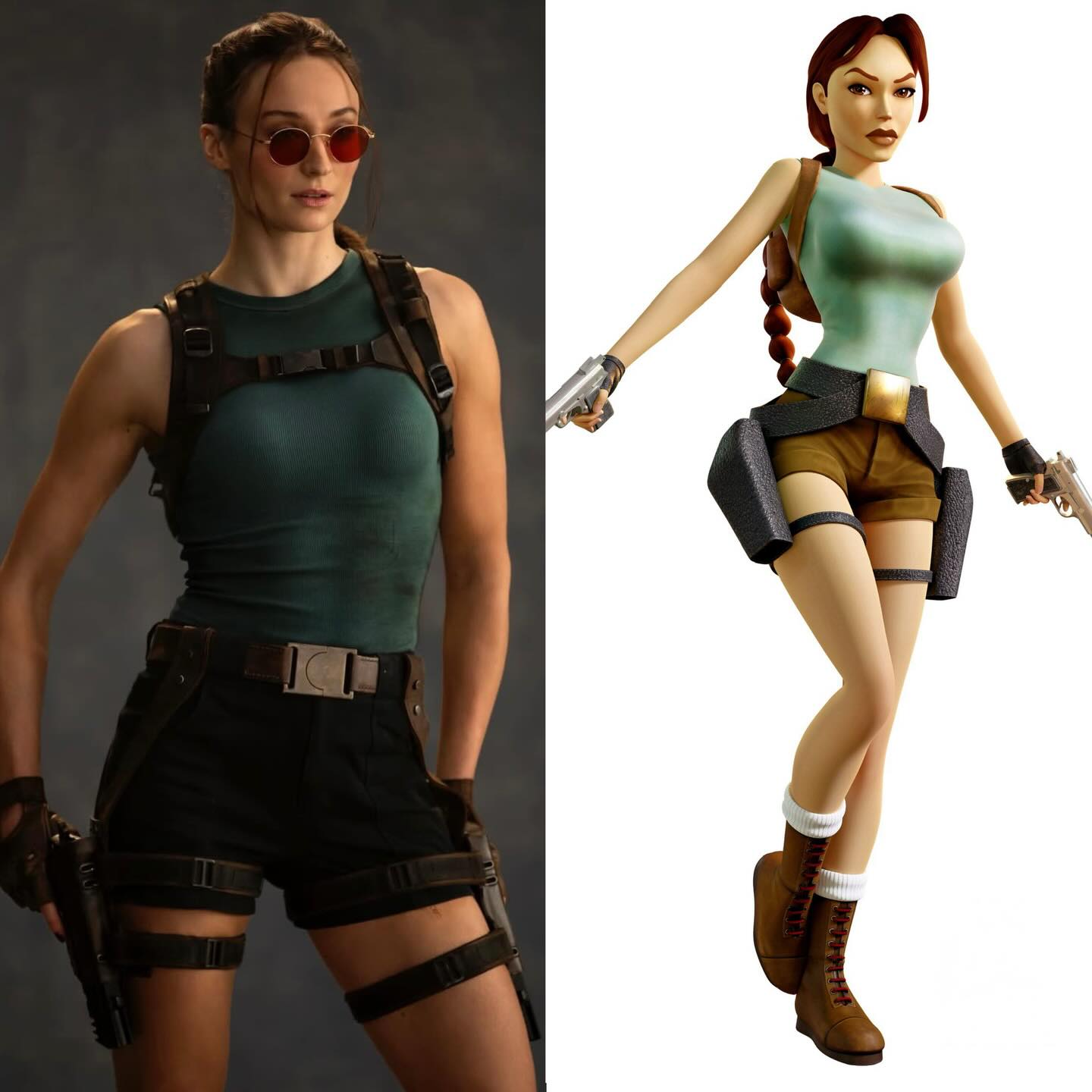 صوفي ترنر تجسّد شخصيّة لارا كروفت (إنستغرام)