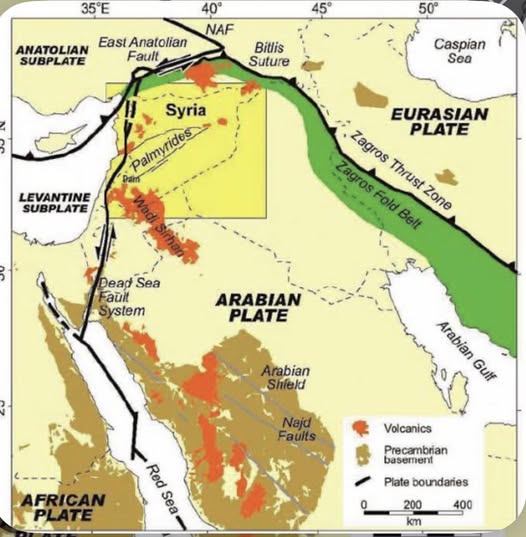 الحالة الزلزالية في سوريا و لبنان وشرق المتوسط