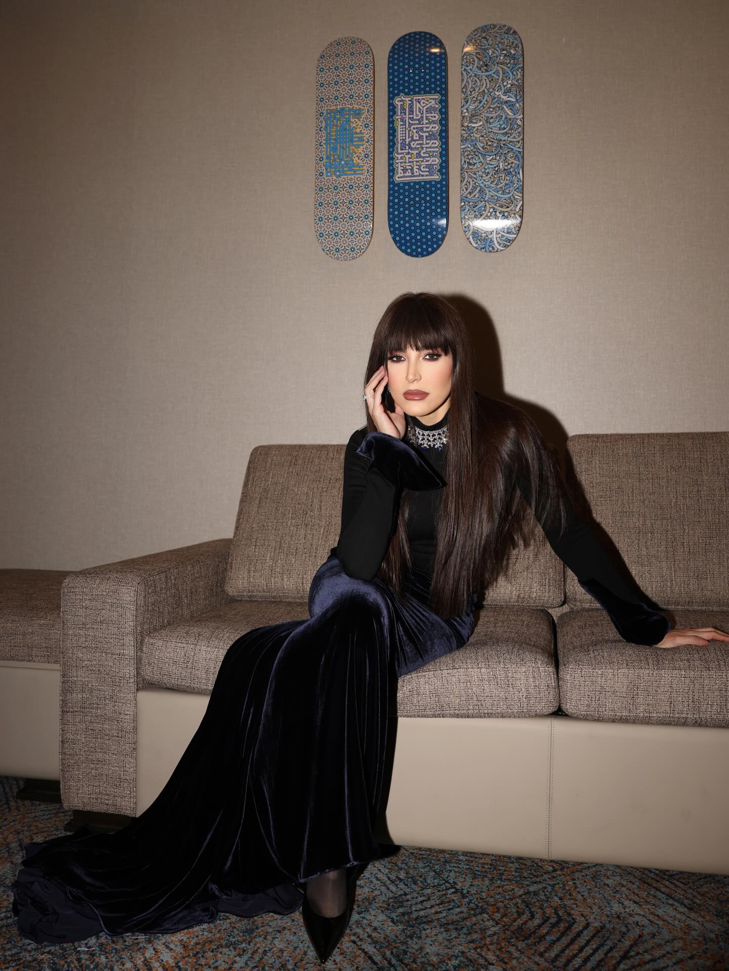 عبير نعمة بتصميم رامي قاضي (تصوير ليا خنيصر)