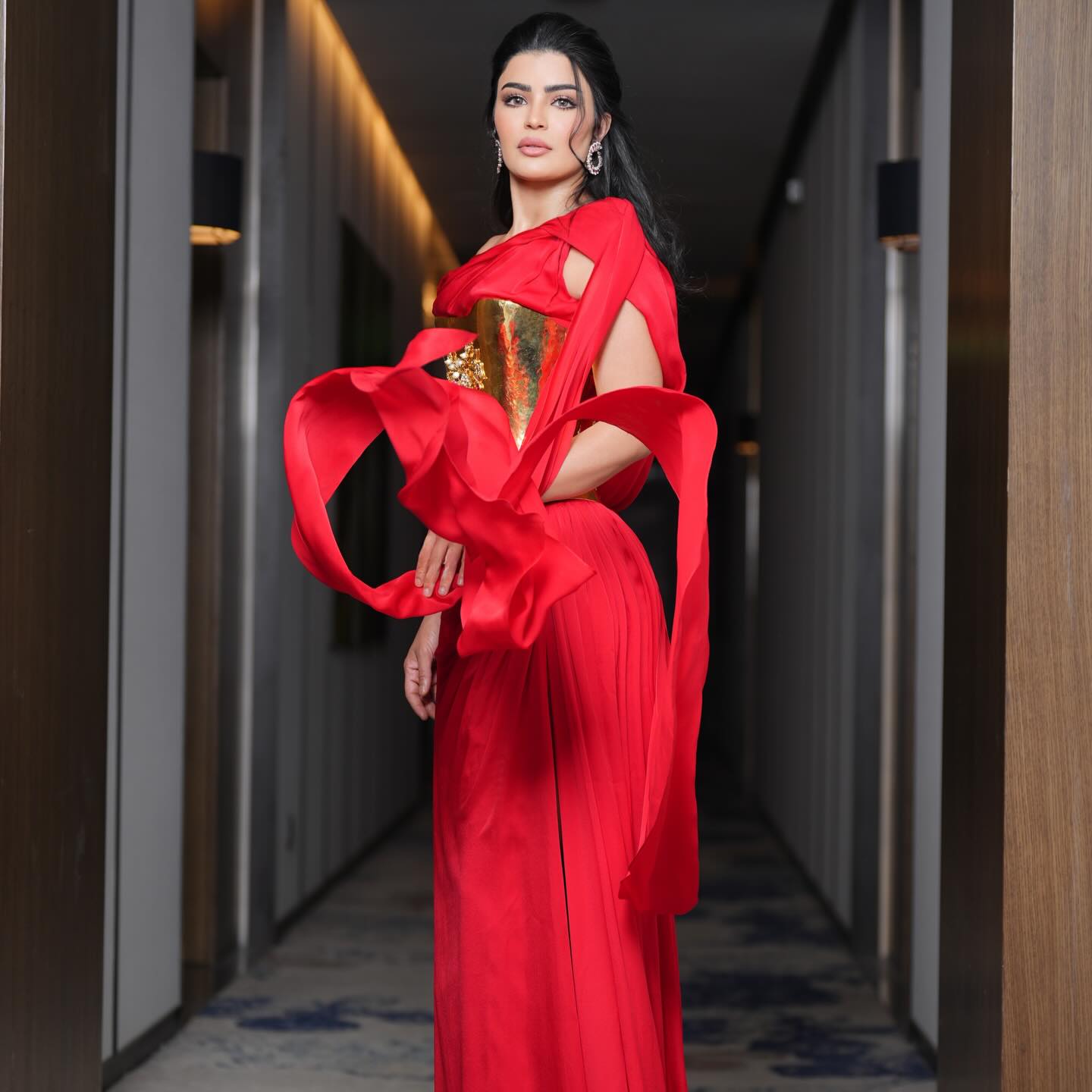 ميلا الزهراني بتصميم كريكور جابوطيان (تصوير أحمد يوسف)