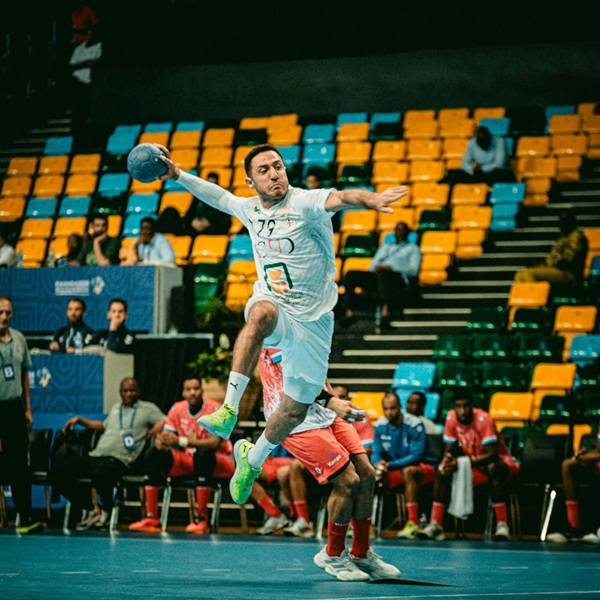 من مباراة مصر والرأس الأخضر في نصف نهائي بطولة أفريقيا في كرة اليد. (صفحة الاتحاد المصري على فايسبوك)