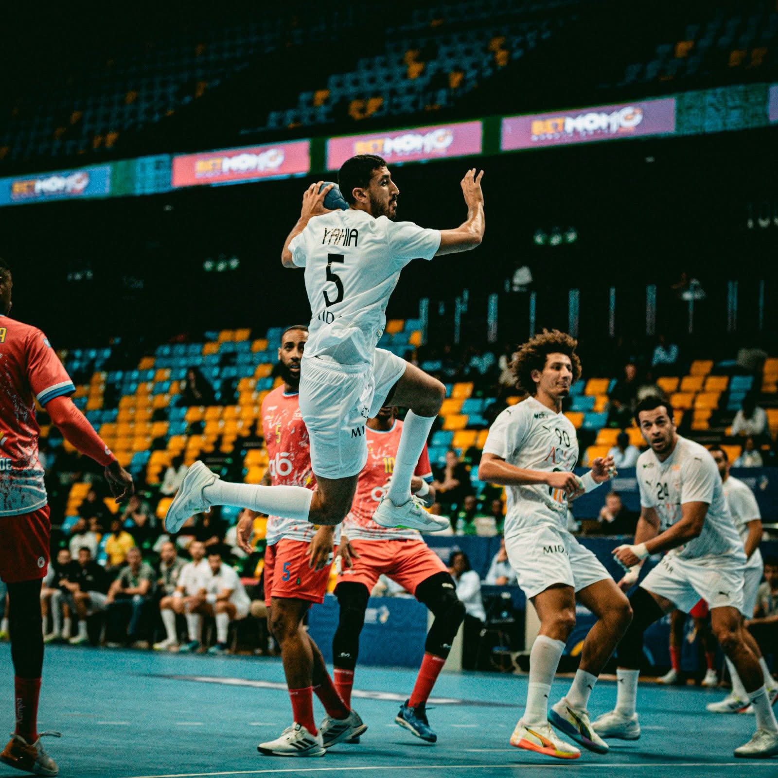 من مباراة مصر والرأس الأخضر في نصف نهائي بطولة أفريقيا في كرة اليد. (صفحة الاتحاد المصري على فايسبوك)